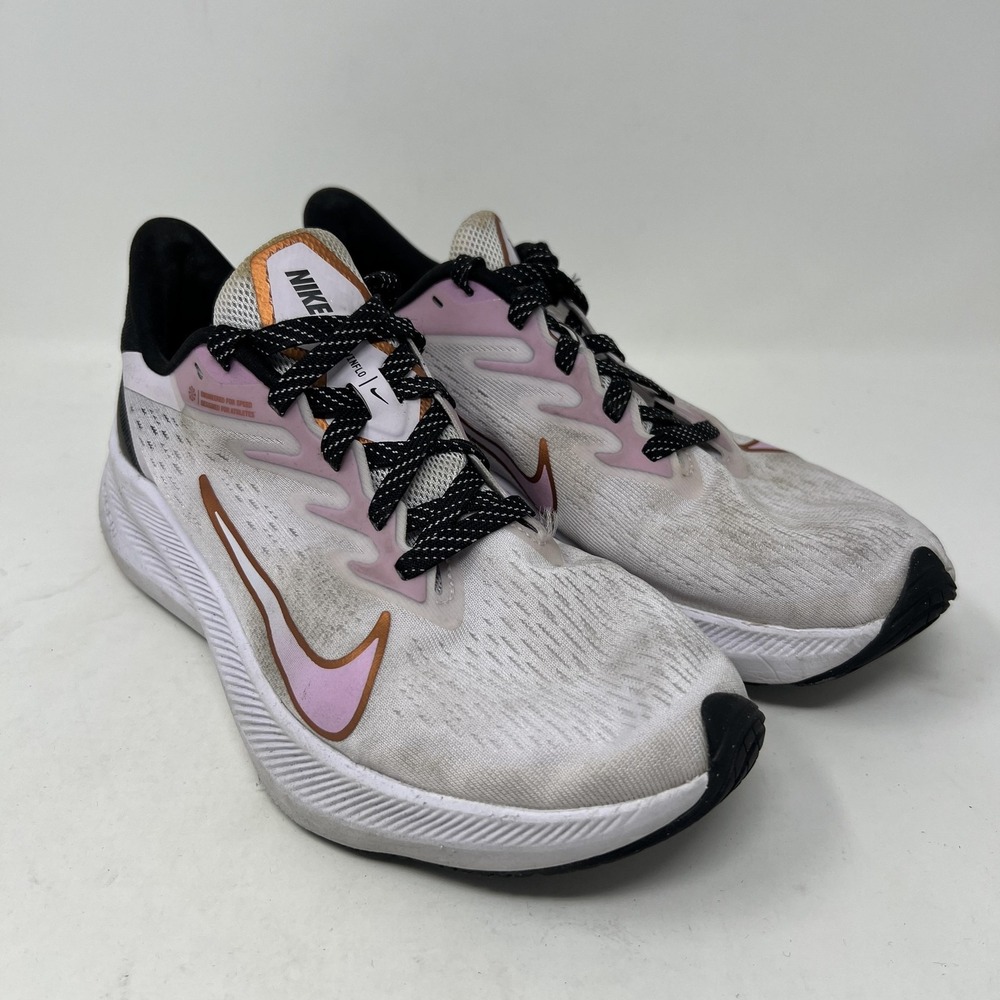 Nike‎ Air Zoom Winflo 7 Shoes Womens 6.5 White Pink Running CJ0302-501